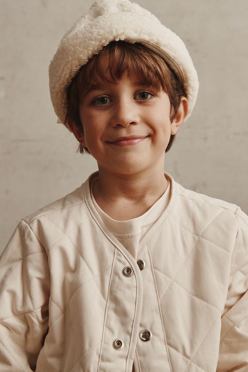 Cream Kids Cotton Jacket