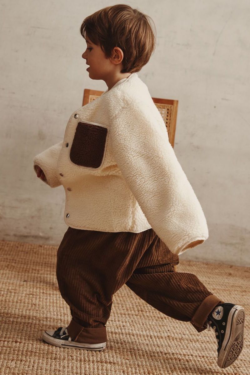 Cream Shearling Kids Jacket