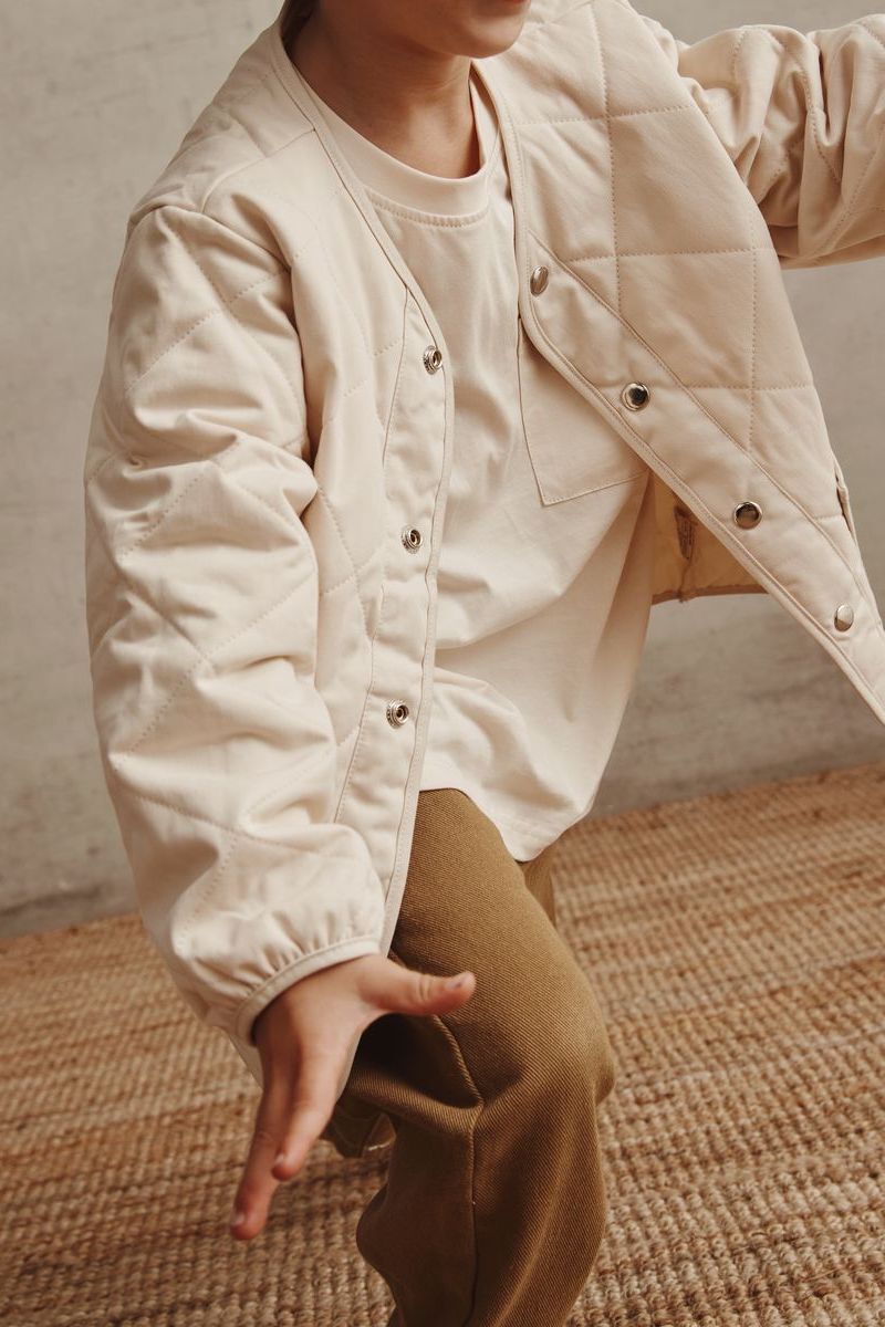 Cream Kids Cotton Jacket