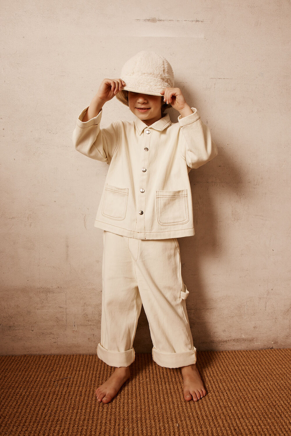 Shearling Kids Bucket Hat
